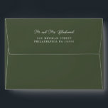 Minimal Moss Green Script Return Address Envelope<br><div class="desc">Minimal Moss Green Script Return Address</div>