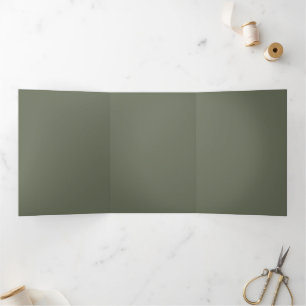 Minimal Moss Green Trifold Letter – Customizable