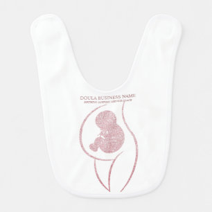 Minimal Mother and Baby Silhouette Bib