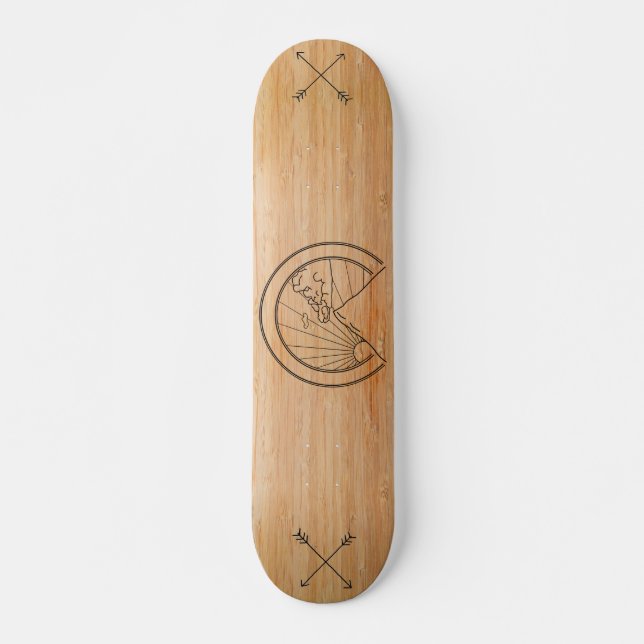 Minimal Mountain Skateboard Deck (Front)