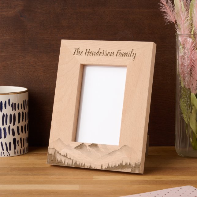 Minimal Mountains Engraved Frames (Left)