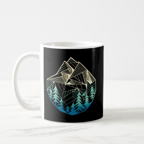 Minimal Mountains Geometry Outdoor Hiking Coffee Mug