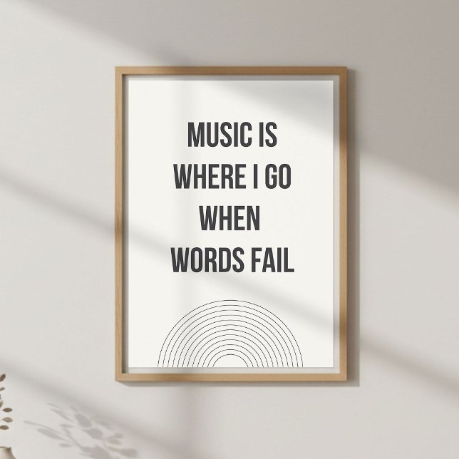 Minimal music lover quote poster (Creator Uploaded)
