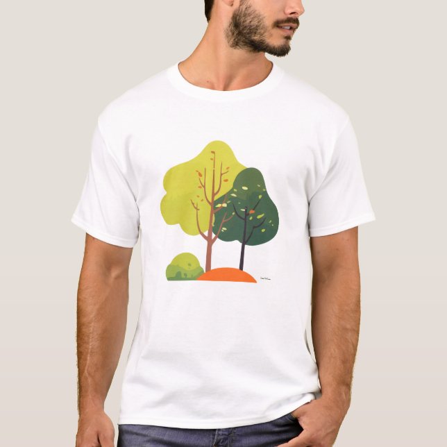Minimal Nature Tree Unisex Casual T-Shirt (Front)