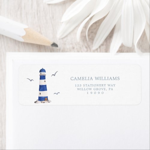 Minimal Nautical Sailboat Ahoy Address Label