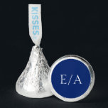 Minimal Navy Blue Monogram Simple Elegant Wedding Hershey®'s Kisses®<br><div class="desc">Modern navy blue wedding candy favors featuring a minimal design with your monogram in a classic serif font.  These simple custom Hershey's Kisses are a great addition to a formal wedding,  engagementy party or bridal shower.</div>