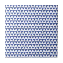 Minimal Navy BlueWhite Triangle Geometric Pattern