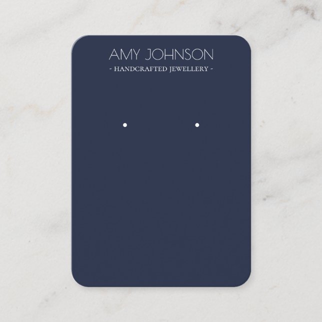 Minimal Navy Earring display cards (Front)