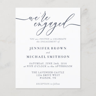 Minimal Navy Modern Engagement budget Flyer