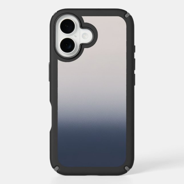 Minimal Navy to Blush Gradient iPhone Case (Front)