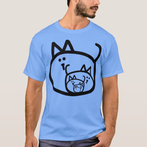 Minimal Nested Cats T_Shirt