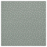 Minimal Neutral Floral White Daisies on Sage Green Fabric