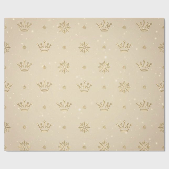 Minimal Neutral Luxe Christmas Wrapping Paper (Flat)