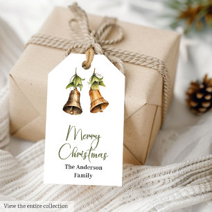 Minimal Neutral Watercolor Rustic Vintage Holiday Gift Tags