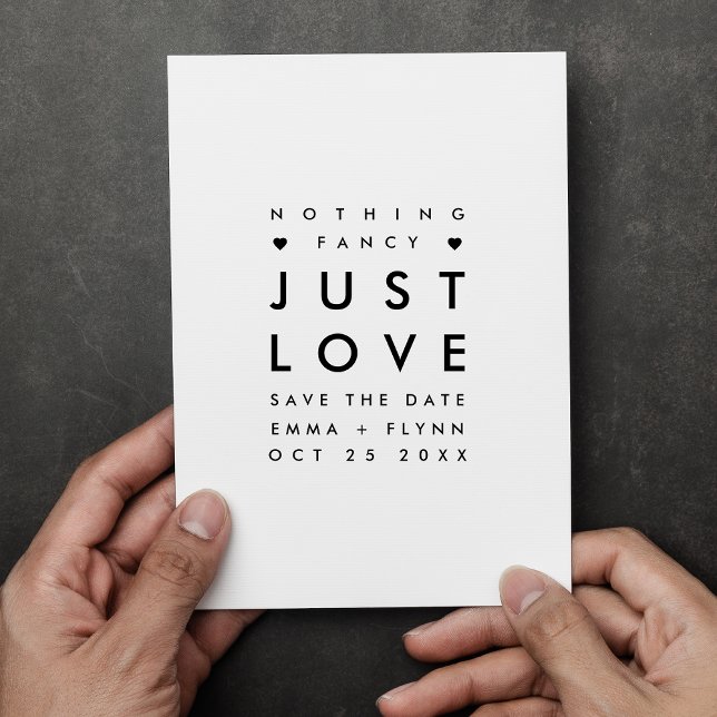 Minimal Nothing Fancy Just Love Save the Date (Creator Uploaded)