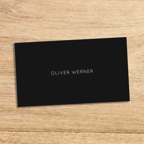 Minimal of the minimalist elegant black business card