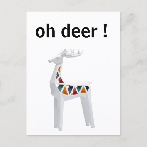 Minimal  Oh Deer Postcard