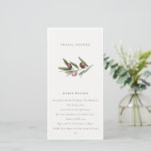 Minimal Olive Branch Foliage Bridal Shower Invite (Standing Front)