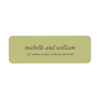 Minimal Olive green and gray wedding personalized Label