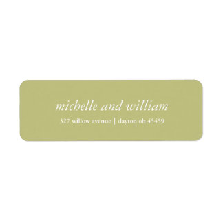 Minimal Olive green wedding personalized Label