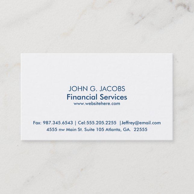 Minimal One-Sided Business Card Template (Front)