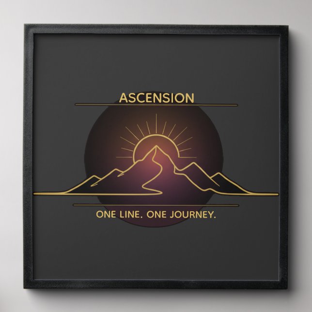 Minimal One-Stroke Mountain Ridge | Sunrise Line Peel And Stick Photo Tile (Front Set)