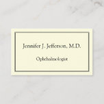 [ Thumbnail: Minimal Ophthalmologist Business Card ]