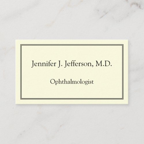 Minimal Ophthalmologist Business Card