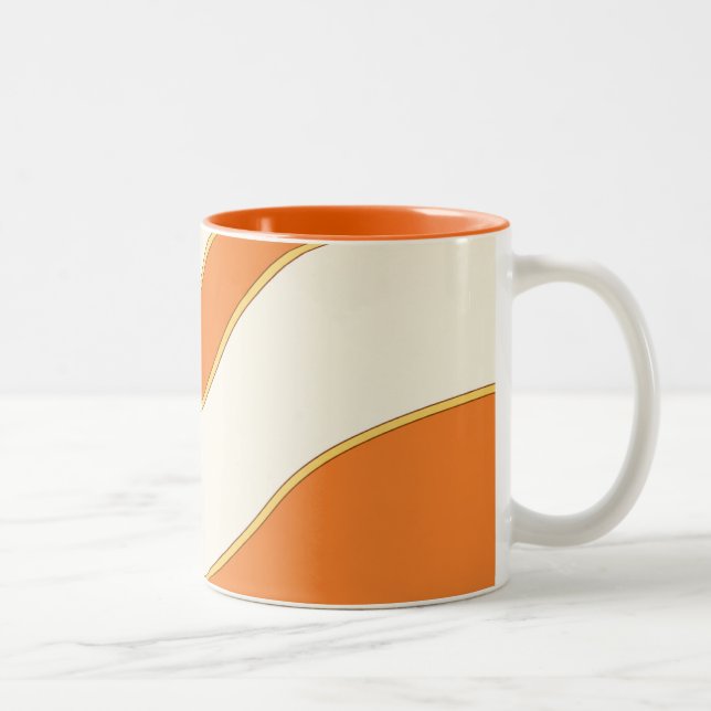 Minimal Orange Wave Accent Mug (Right)
