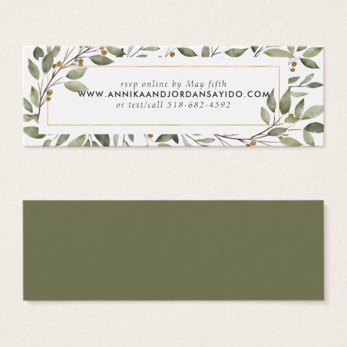 Minimal Organic Greenery  Wedding Website RSVP