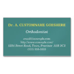 [ Thumbnail: Minimal Orthodontist Magnetic Business Card ]