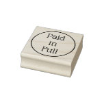 [ Thumbnail: Minimal "Paid in Full" Rubber Stamp ]