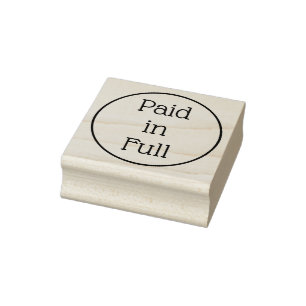 Minimal "Paid in Full" Rubber Stamp