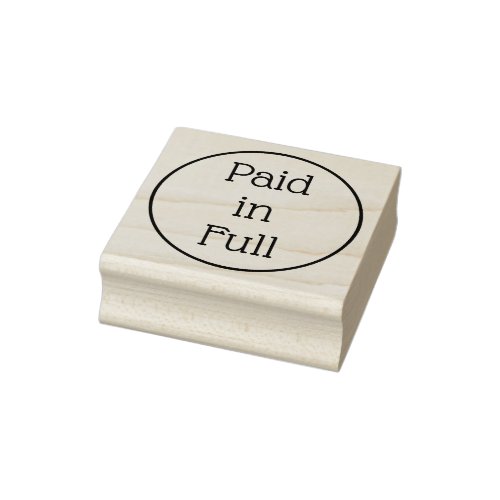 Minimal Paid in Full Rubber Stamp