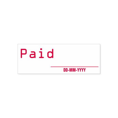 Minimal Paid Rubber Stamp