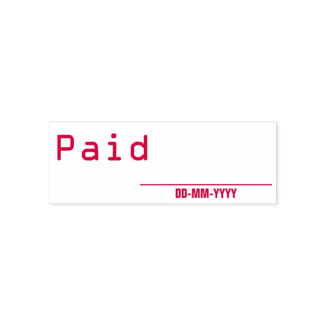 Minimal "Paid" Rubber Stamp (Design)