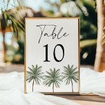 Minimal Palm Tree Ivory Wedding Table Number Card<br><div class="desc">Elevate your tropical or destination wedding décor with these elegant palm tree table number cards, featuring bold numbering with three palm trees displayed below on an ivory background. Perfect for beach, coastal, or outdoor weddings, these minimalist table numbers help guests find their seats while adding a touch of natural elegance....</div>
