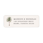 Minimal Palm Tree Return Address Label