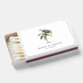 Minimal Palm Tree Tropical Beach Wedding Matchboxes | Zazzle
