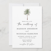 Minimal Palm Tree Wedding Invitation (Front)