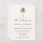 Minimal Palm Tree Wedding Invitation (Front)