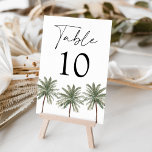 Minimal Palm Tree Wedding Table Number<br><div class="desc">Palm tree table number cards featuring the table number with three palm trees displayed below. Edit each table card individually and add each number to your cart. The tropical table number cards were designed to coordinate with our Minimal Palm Tree wedding collection.</div>