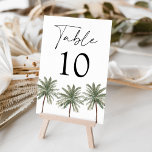 Minimal Palm Tree Wedding Table Number<br><div class="desc">Guide your guests with these elegant palm tree table number cards, perfect for a tropical or beach-themed wedding. Each card features a bold table number with three delicate palm trees below, creating a minimal yet sophisticated design. Customize each table card individually and add them to your cart for a seamless...</div>