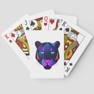 Minimal Panther Abstract Logotype Modern Luxury Poker Cards