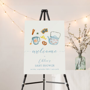 Minimal Par-Tea Cookie Baby Shower Welcome Sign