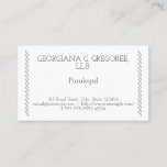 [ Thumbnail: Minimal Paralegal Business Card ]