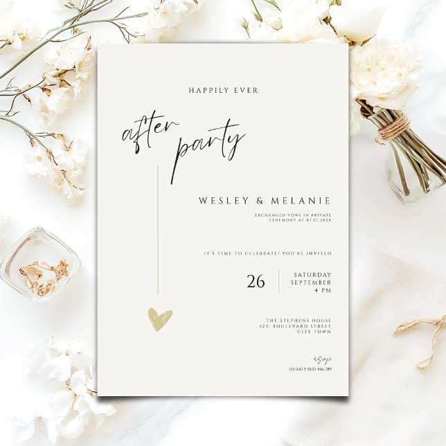 Minimal Party Invitation Happily Ever After Party (Creator Uploaded)