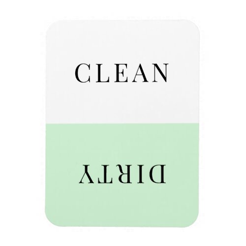 Minimal Pastel Green Dishwasher Clean Dirty Magnet