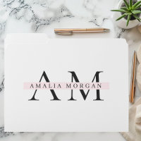 Minimal Pastel Pink Initial & Personalized