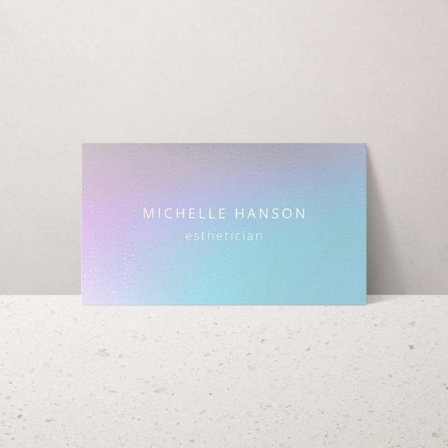 Minimal Pastel Purple Turquoise Salon Business Card (Creator Uploaded)